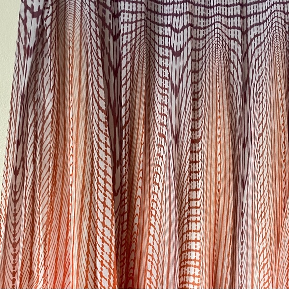 Anthropologie Geisha Designs Dawn Colorful Pleated Maxi Skirt Palm Beach Boho 6 - Picture 7 of 9